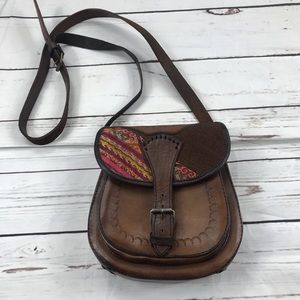 Rainbow Crafts Genuine Leather Strap On Bag P